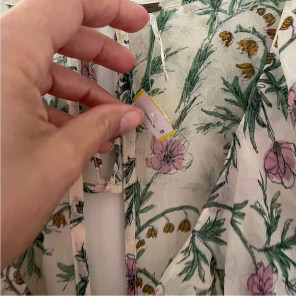 Free People cream, green and pink floral dress - Picture 5 of 13